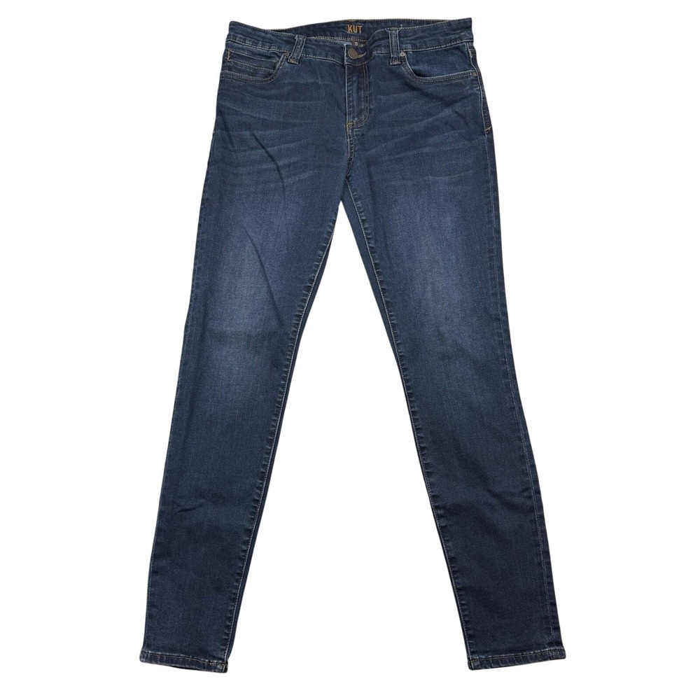 Kut From The Kloth Toothpick Skinny Jeans Womens 10 Blue Stretch Denim Mid Rise